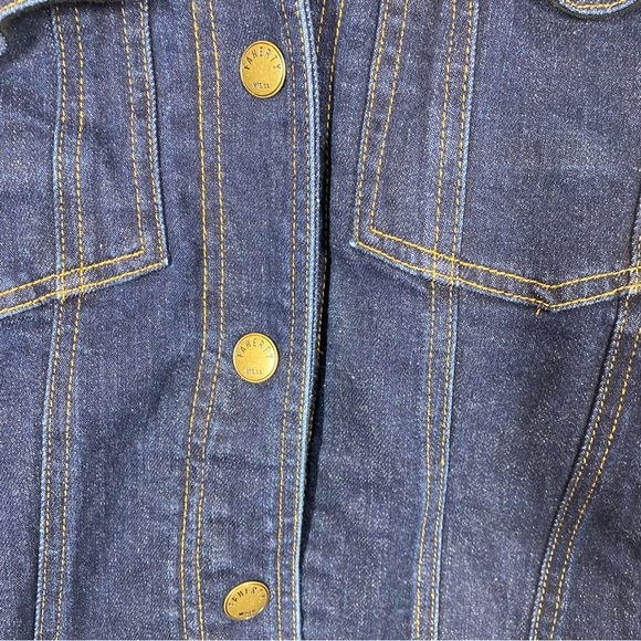 Faherty Andie Denim Jacket Red Plaid Shearling Sherpa Lined size large Gorpcore - Picture 5 of 8